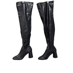 Zara Black Over-the-Knee Ankle Boots